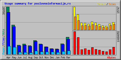 Usage summary for poslovneinformacije.rs